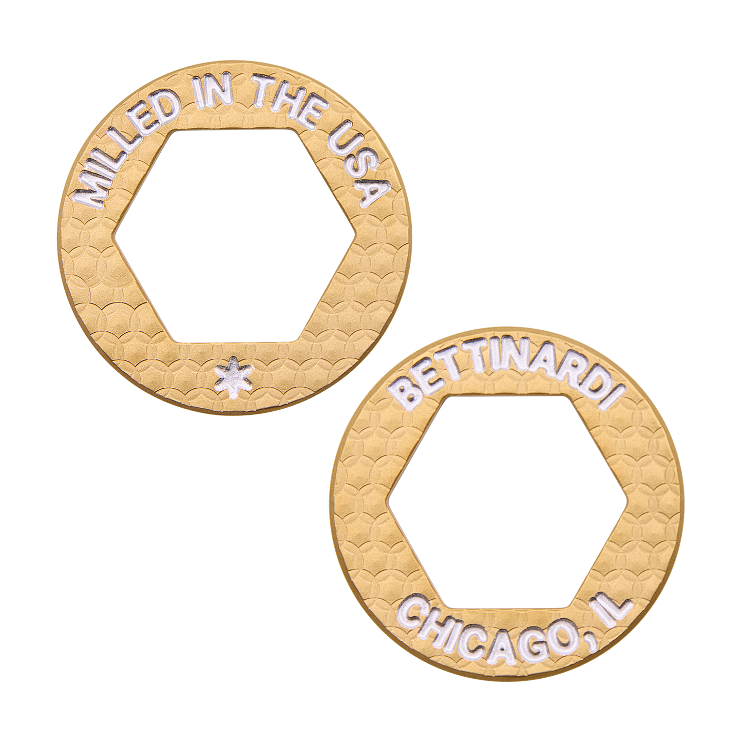 Bettipalooza Open Hex Brass Ballmarker