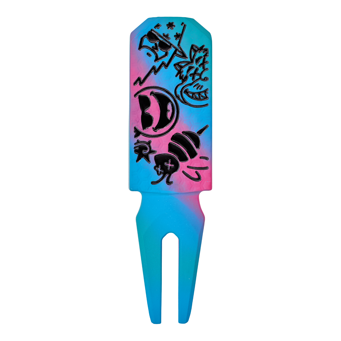 Bettipalooza Multi Icon Rainbow Double Prong Divot Tool