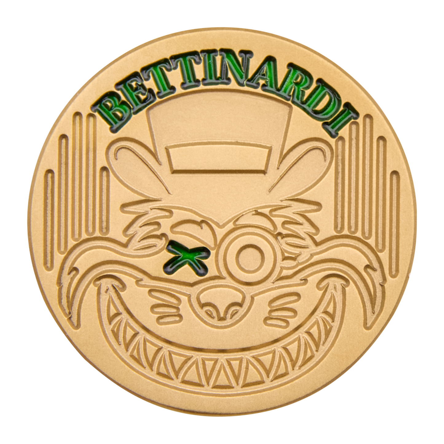 Gangster Cat Brass Ball Marker