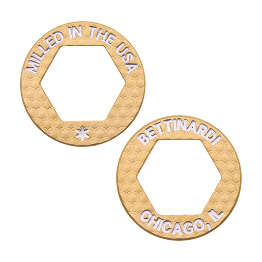 Bettipalooza Open Hex Brass Ballmarker