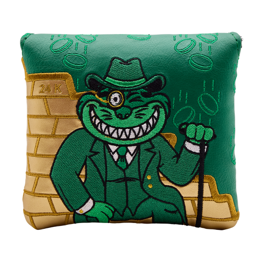 Gangster Cat Throne of Gold Center Shafted Mallet Putter Headcover