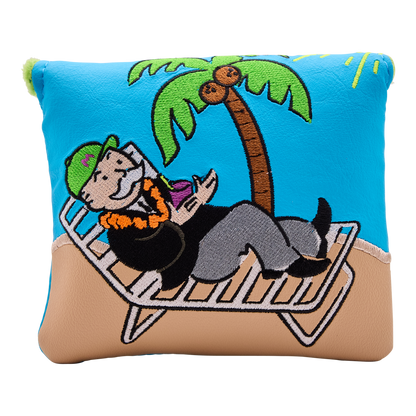 Bettinardi x Monopoly Mr. Monopoly On Vacation Center Shafted Mallet Headcover
